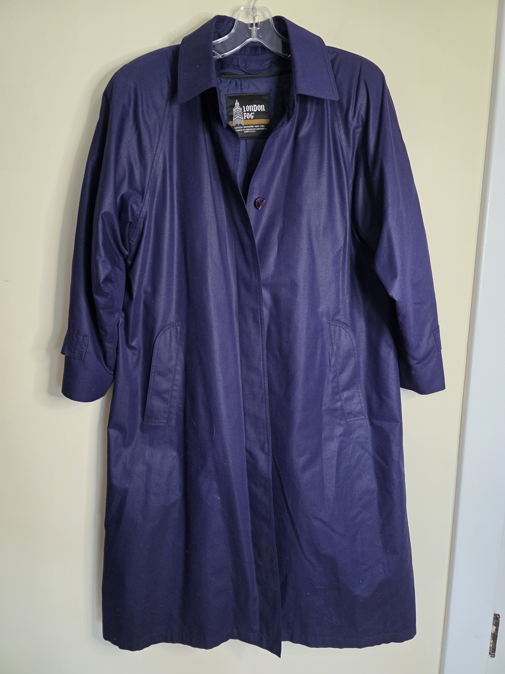 London Fog Vintage Trenchcoat In A Vibrant Purple Color